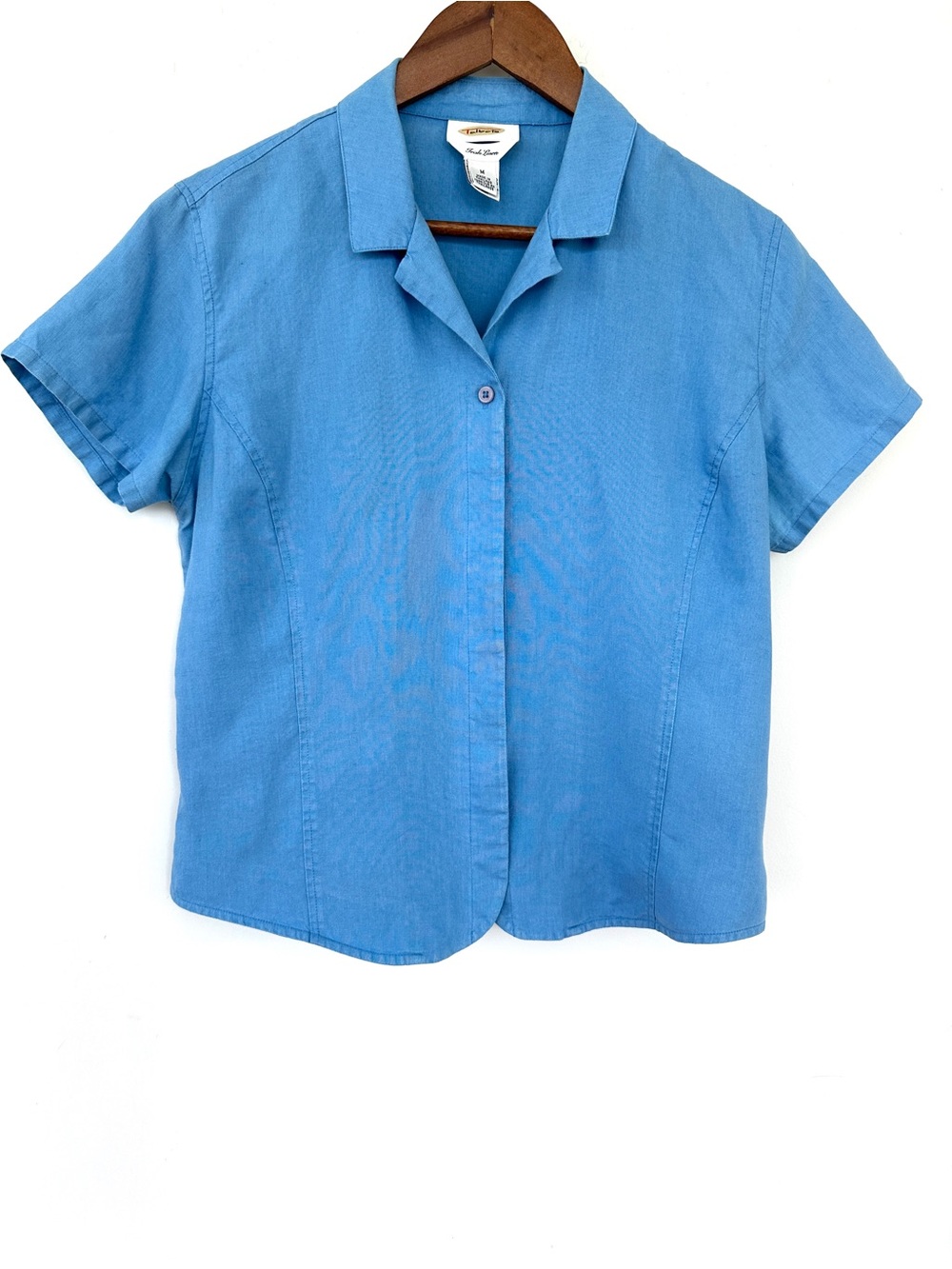Talbots Short-Sleeve Button Front Shirt in Irish Linen